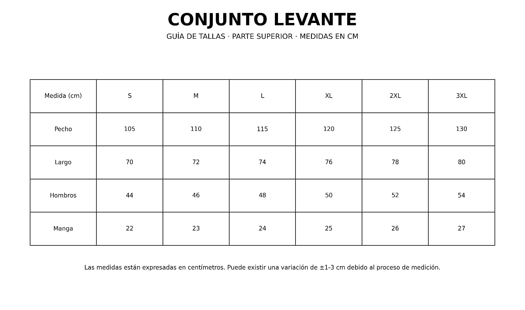 CONJUNTO LEVANTE
