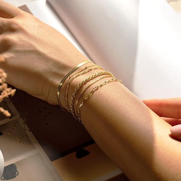 Conjunto de pulseras Brisa - Dorado