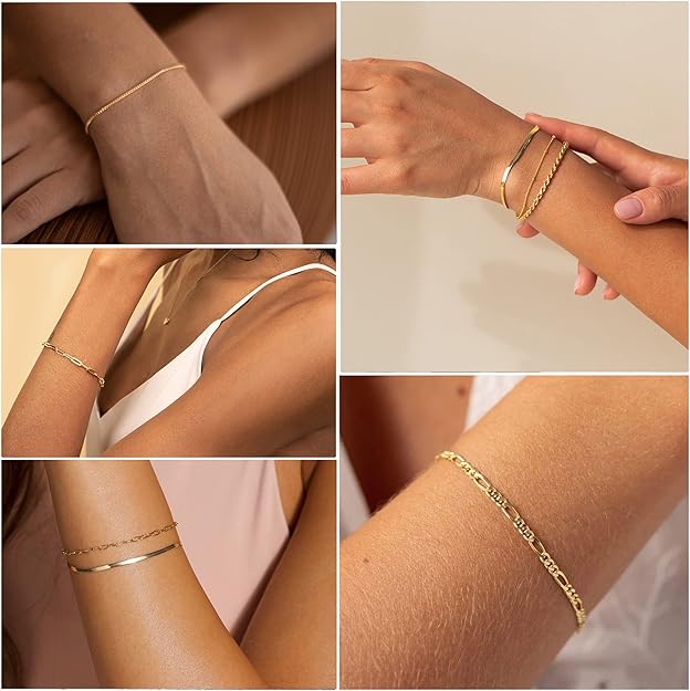 Conjunto de pulseras Brisa - Dorado