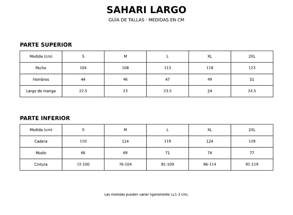 CONJUNTO SAHARI LARGO