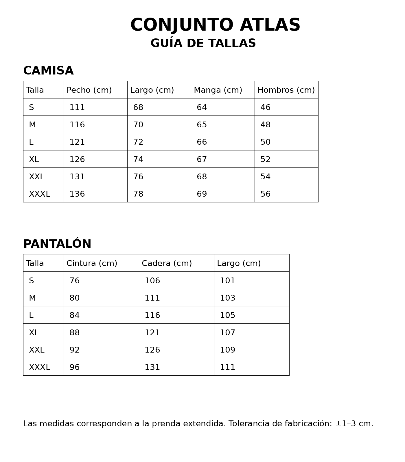 CONJUNTO ATLAS
