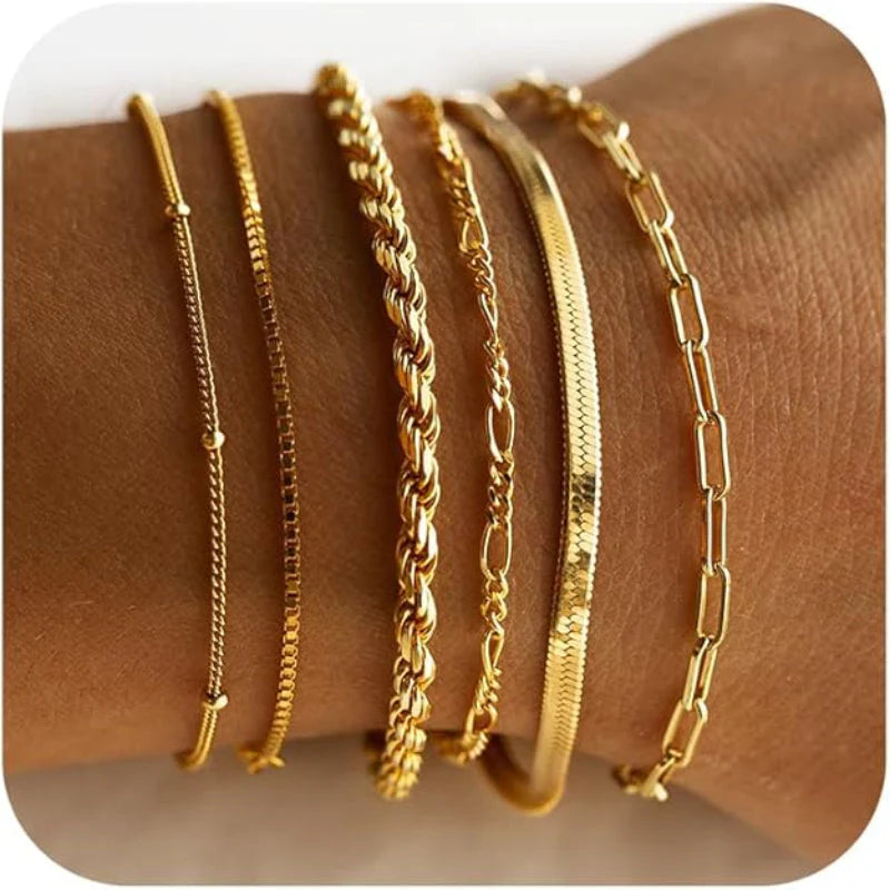 Conjunto de pulseras Brisa - Dorado
