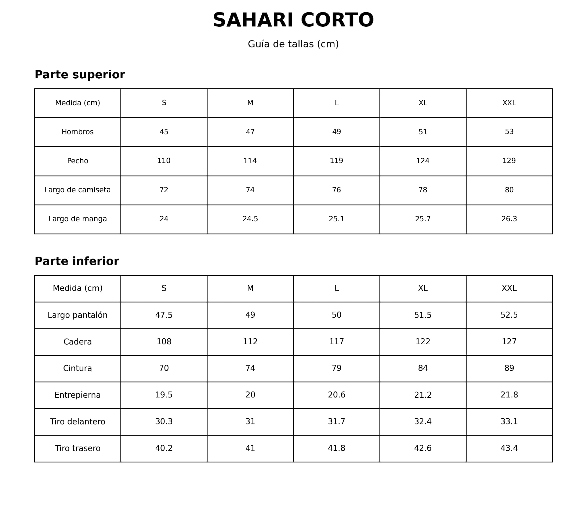 CONJUNTO SAHARI CORTO